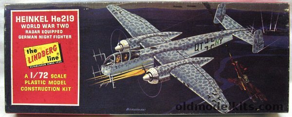Lindberg 1/72 Heinkel He-219 Owl, 575-100 plastic model kit